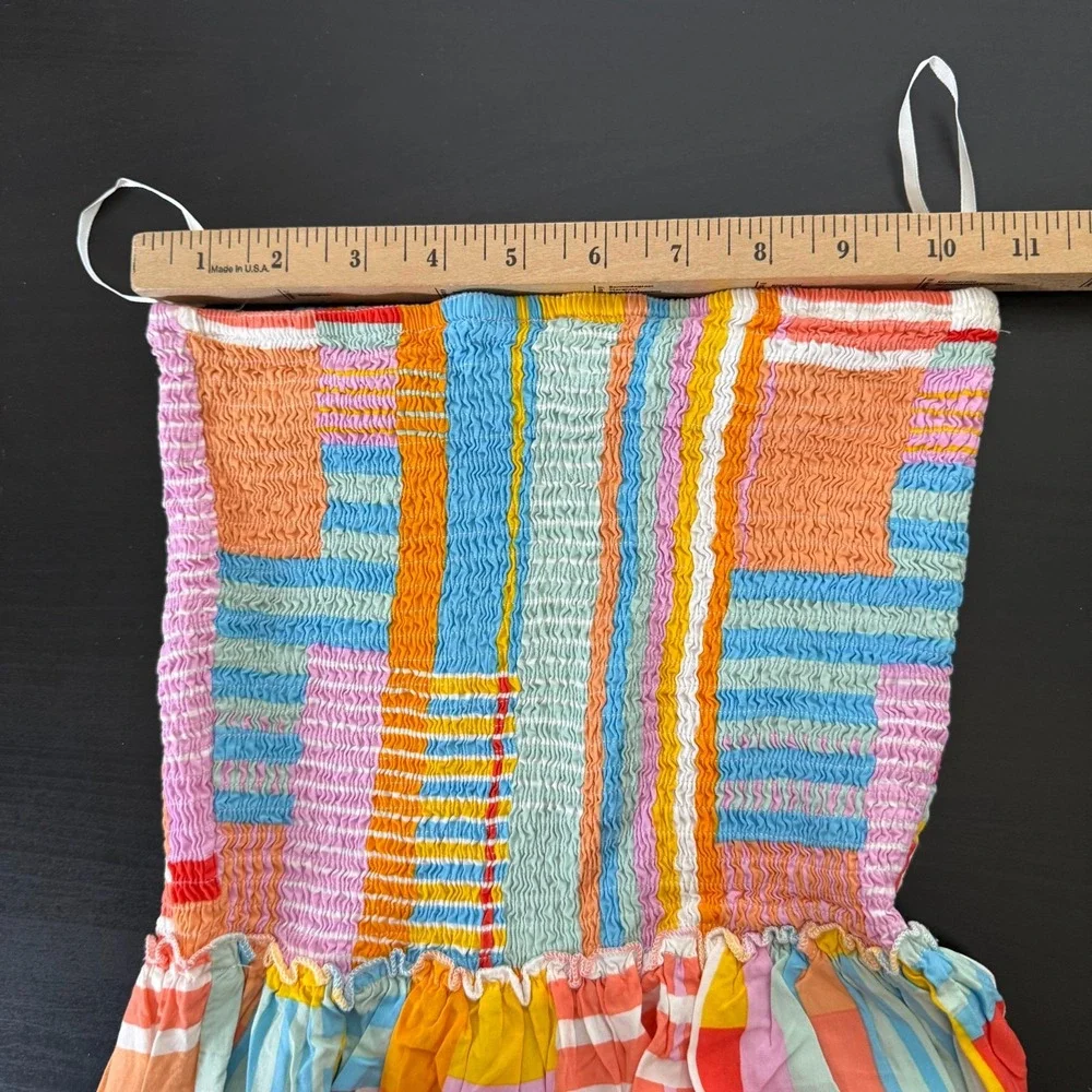 Abel The Label Smocked Maxi Dress Women's Small Multicolor Patchwork Party‎ - Picture 13 of 13